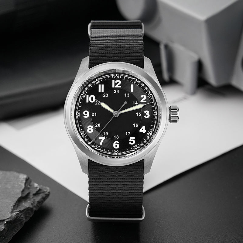 ★Flash Sale★Militado 38mm Military Watch Vintage Field Watch ML08