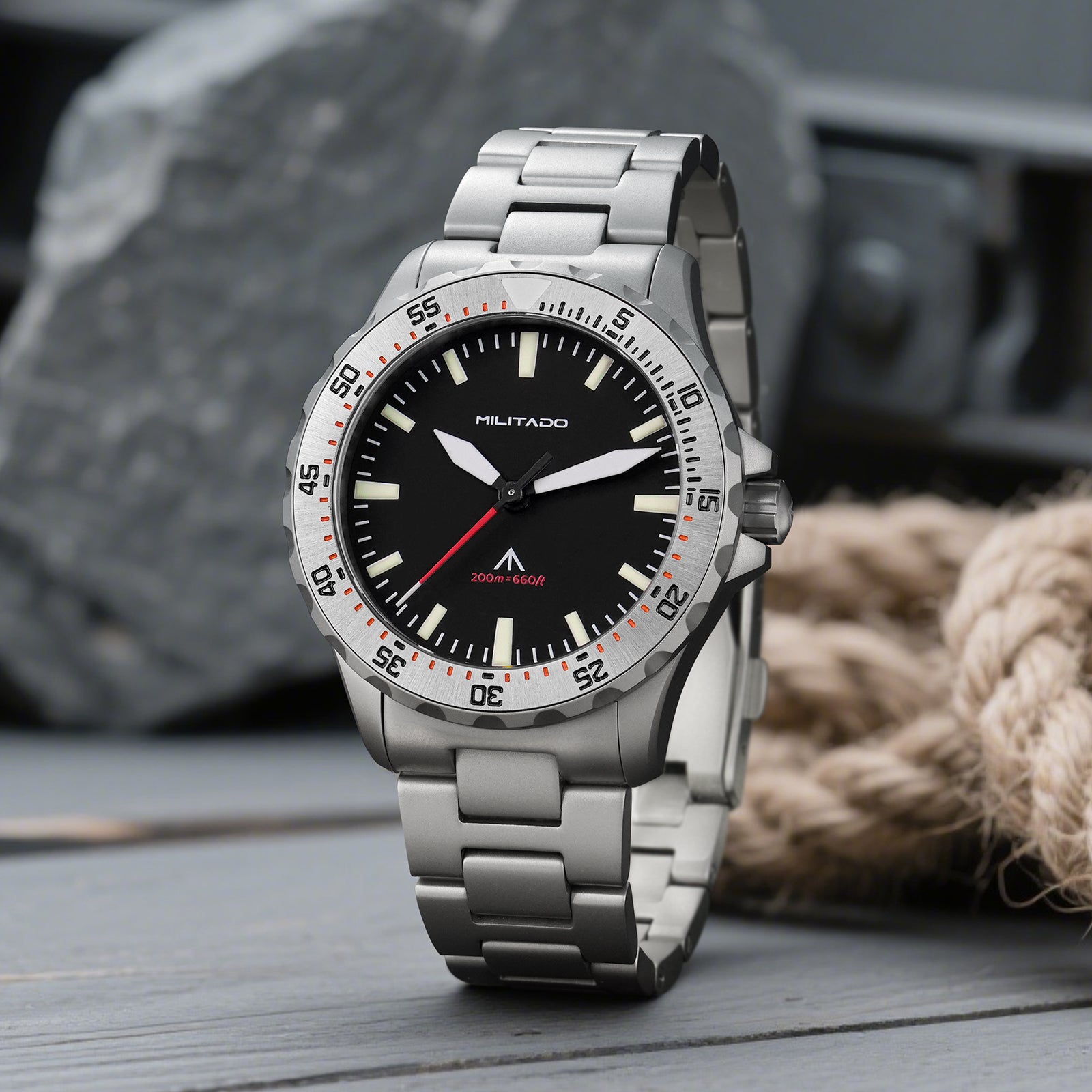 ★Hot Selling★Militado 39mm Dive Watch Sapphire Crystal Military Watch ML16