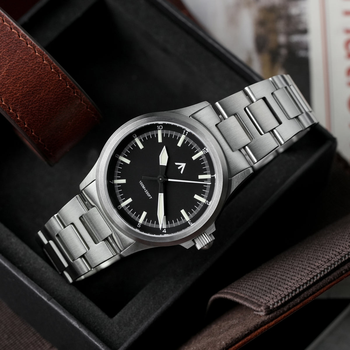 Militado 36mm Field Watch VH31 Sweeping Movt Men Watch ML18