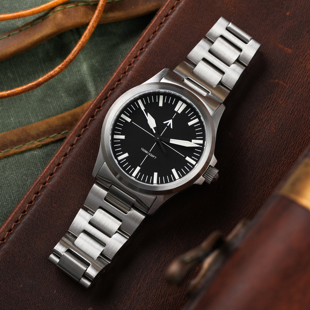 Militado 36mm Field Watch VH31 Sweeping Movt Men Watch ML18