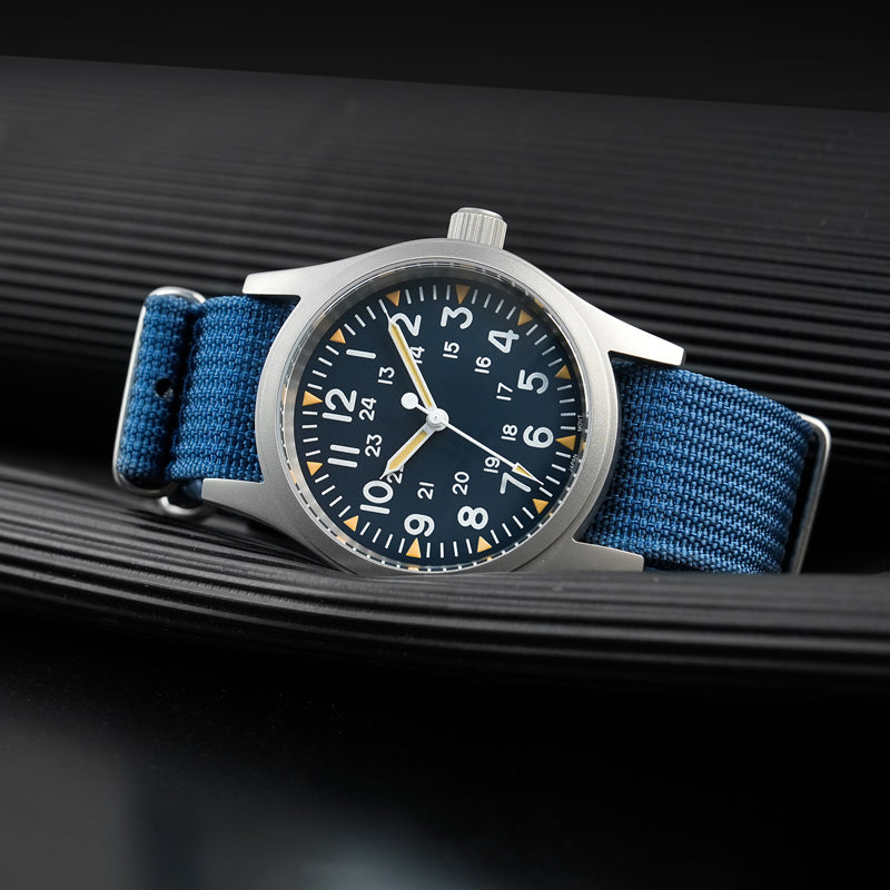 Militado VH31 Vintage Military Watch ML05 Blue Dial