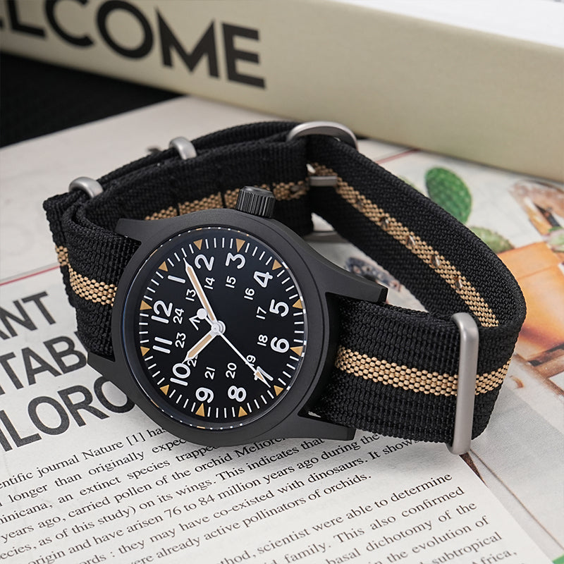 Militado VH31 Vintage Military Watch ML05 Black PVD