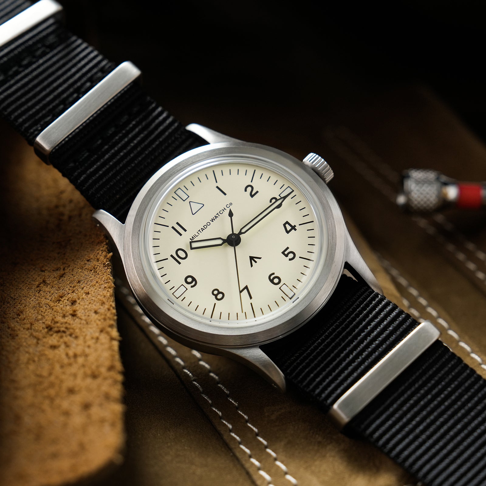 💥Spring Sale💥Militado 36mm Retro Military Watch VH31/VH65 Sweeping Hand ML14 V2