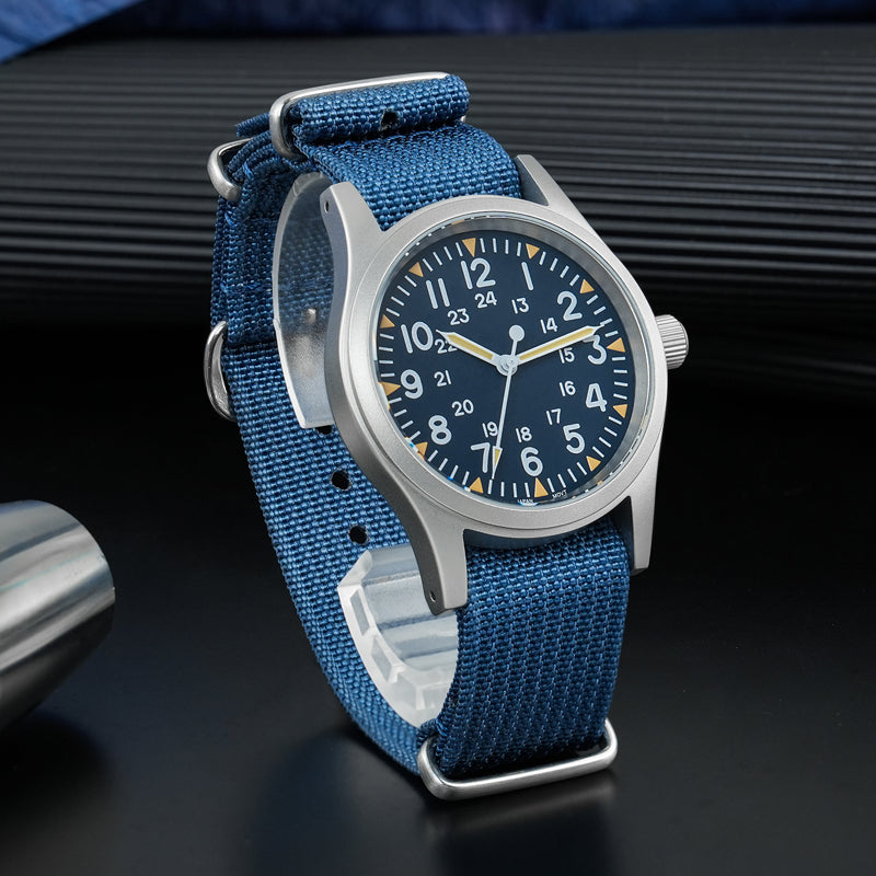 Militado VH31 Vintage Military Watch ML05 Blue Dial