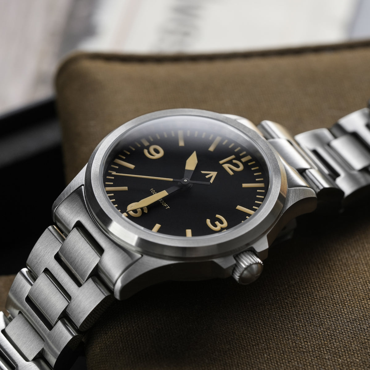 Militado 36mm Field Watch VH31 Sweeping Movt Men Watch ML18