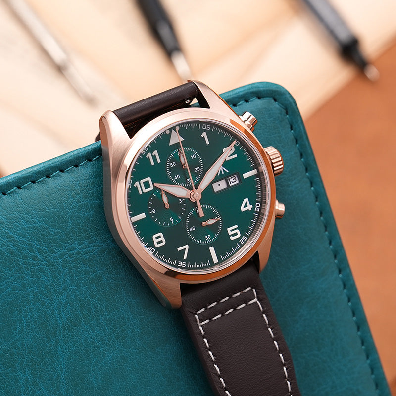 Militado 39mm Sapphire Crystal Chronograph Watch ML04