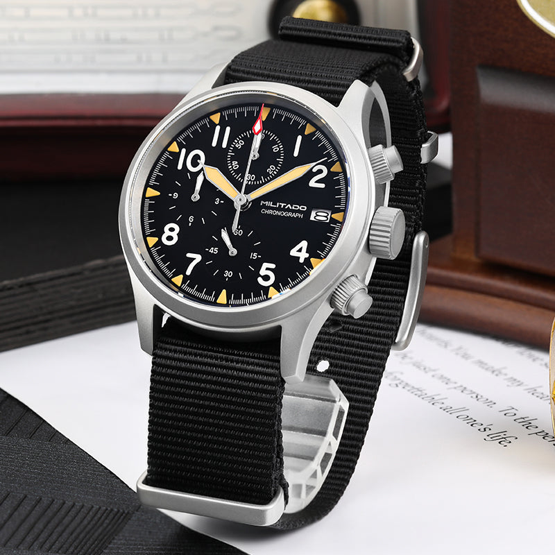 Militado 39mm Retro VK67 Quartz Chronograph Watch ML1868