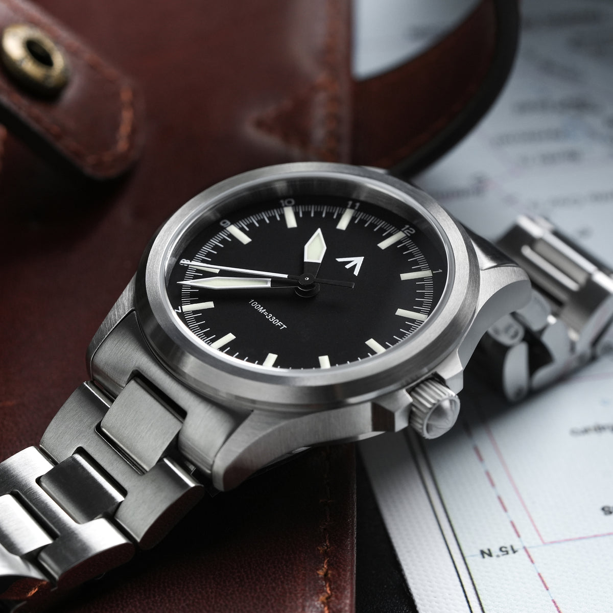 Militado 36mm Field Watch VH31 Sweeping Movt Men Watch ML18