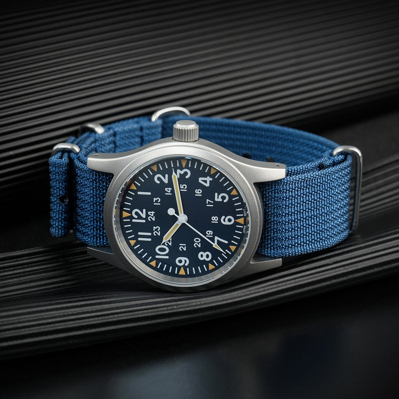 Militado VH31 Vintage Military Watch ML05 Blue Dial