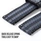Leather Nylon Canvas Strap Watchband 20mm 22mm