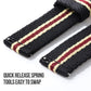 Leather Nylon Canvas Strap Watchband 20mm 22mm