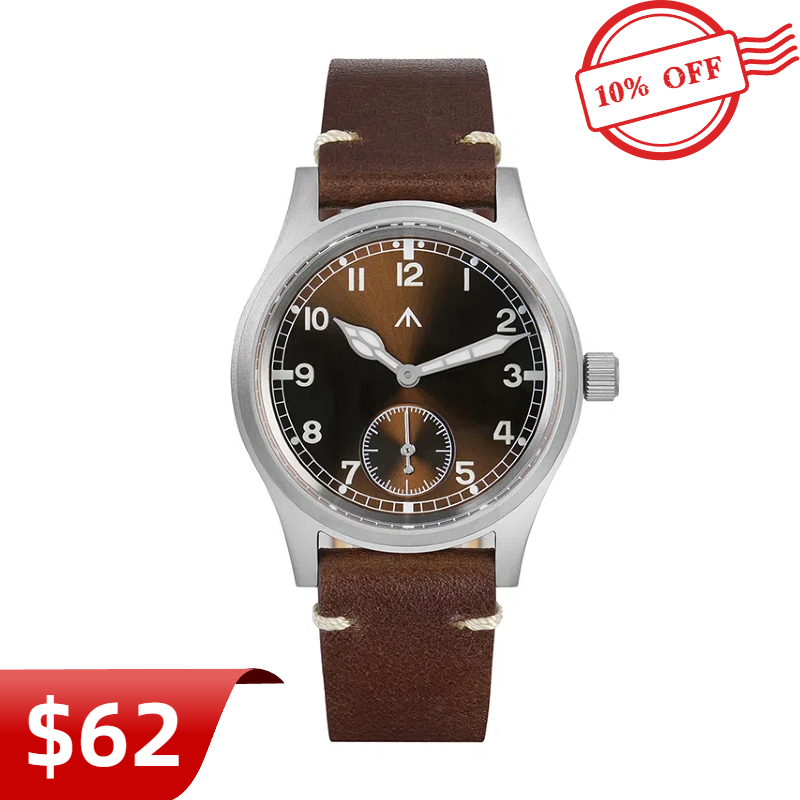 Reloj de campo de cuarzo Militado 36 mm D12 - Manecillas tipo catedral