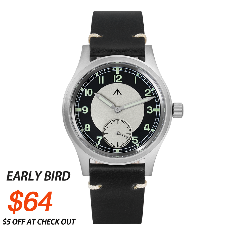 Militado 36 mm D12 Reloj de campo de cuarzo - Agujas tipo espada