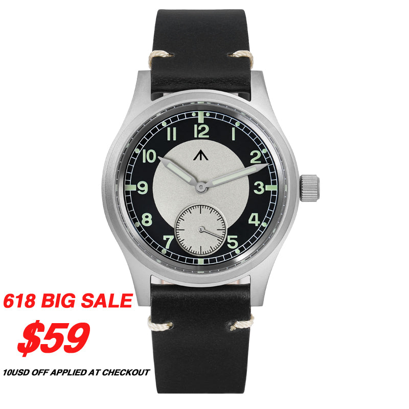 Militado 36 mm D12 Reloj de campo de cuarzo - Agujas tipo espada
