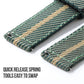 Leather Nylon Canvas Strap Watchband 20mm 22mm