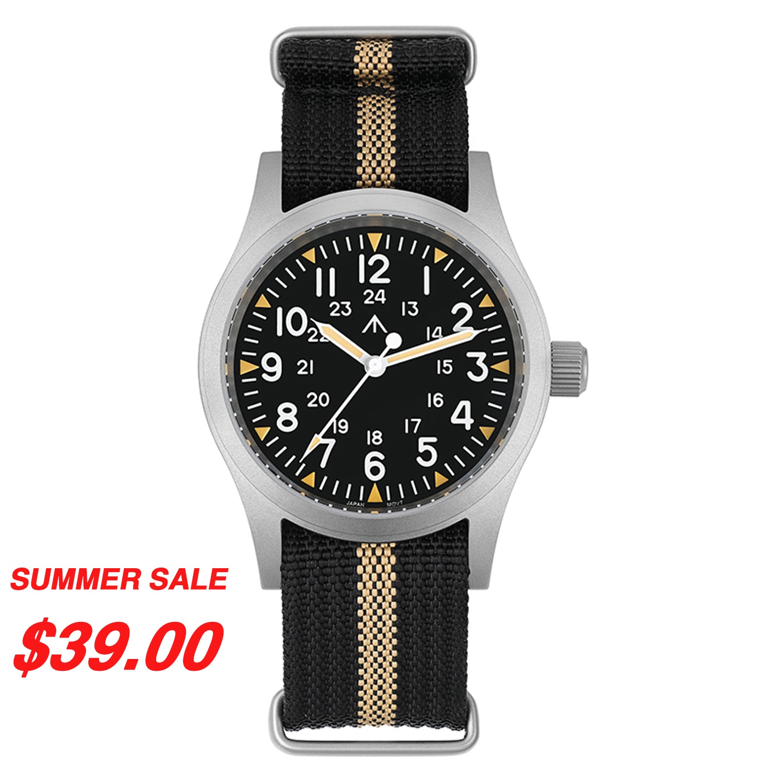 ★SuperOfertas ★Militado 38mm Reloj militar de campo con cristal de zafiro ML05