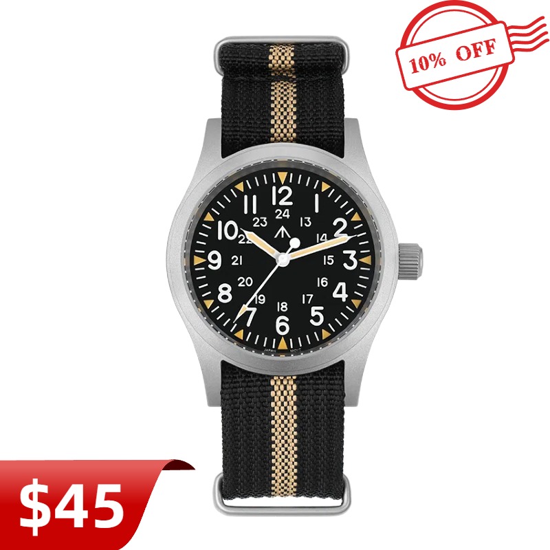 ★SuperOfertas ★Militado 38mm Reloj militar de campo con cristal de zafiro ML05