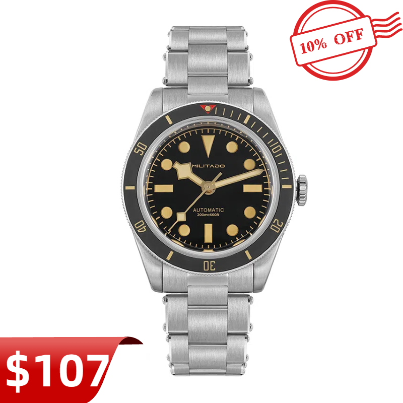 Militado 38mm NH35 Automatic BB58 Retro Watch ML06