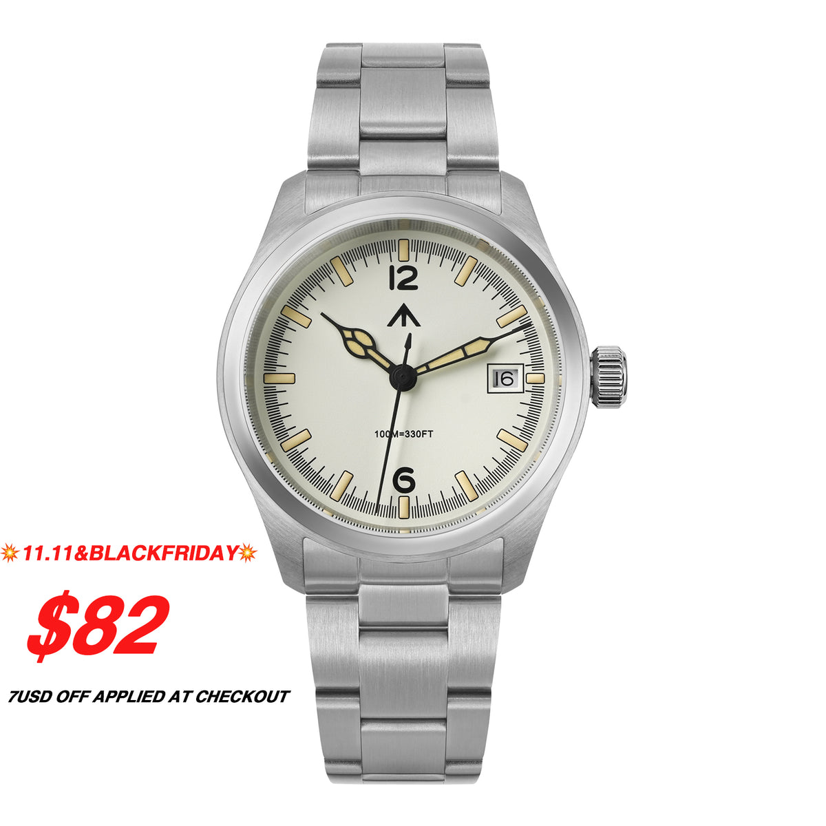 💥11.11&BlackFriday💥Militado 38mm Field Watch Ronda 515 Movt Watch ML08