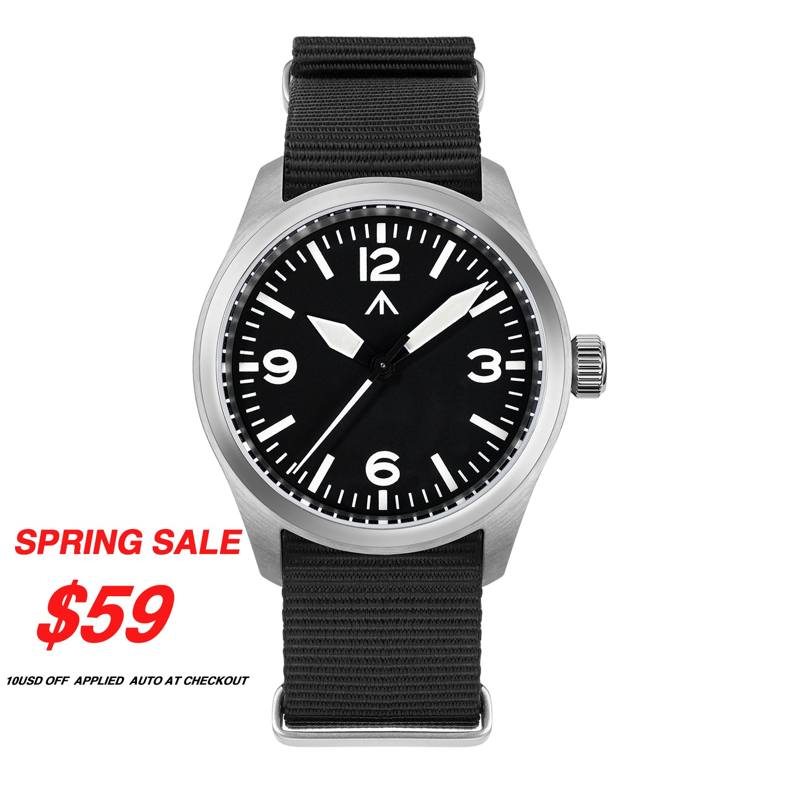 💥Spring Sale💥Militado 38mm Military Watch Vintage Field Watch 369 Dial ML08