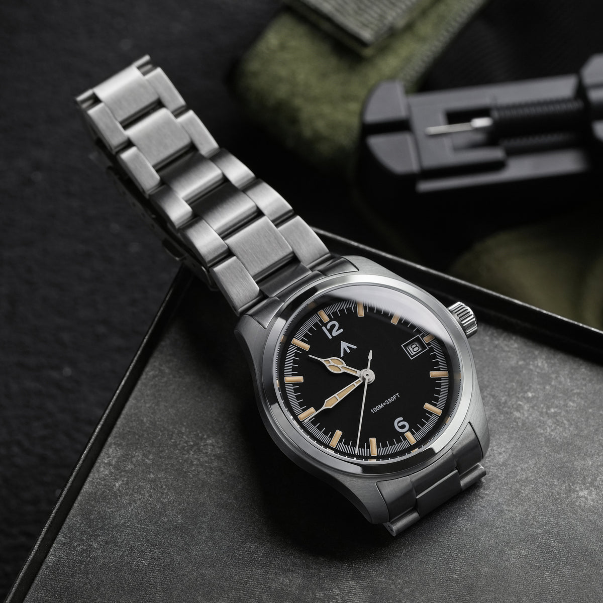💥New Released💥Militado 38mm Field Watch Ronda 515 Movt Watch ML08