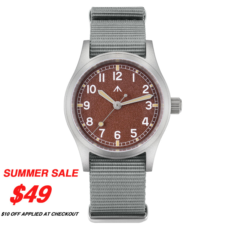 ★Summer Sale★Militado 38mm Stainless Steel Military Watch ML12