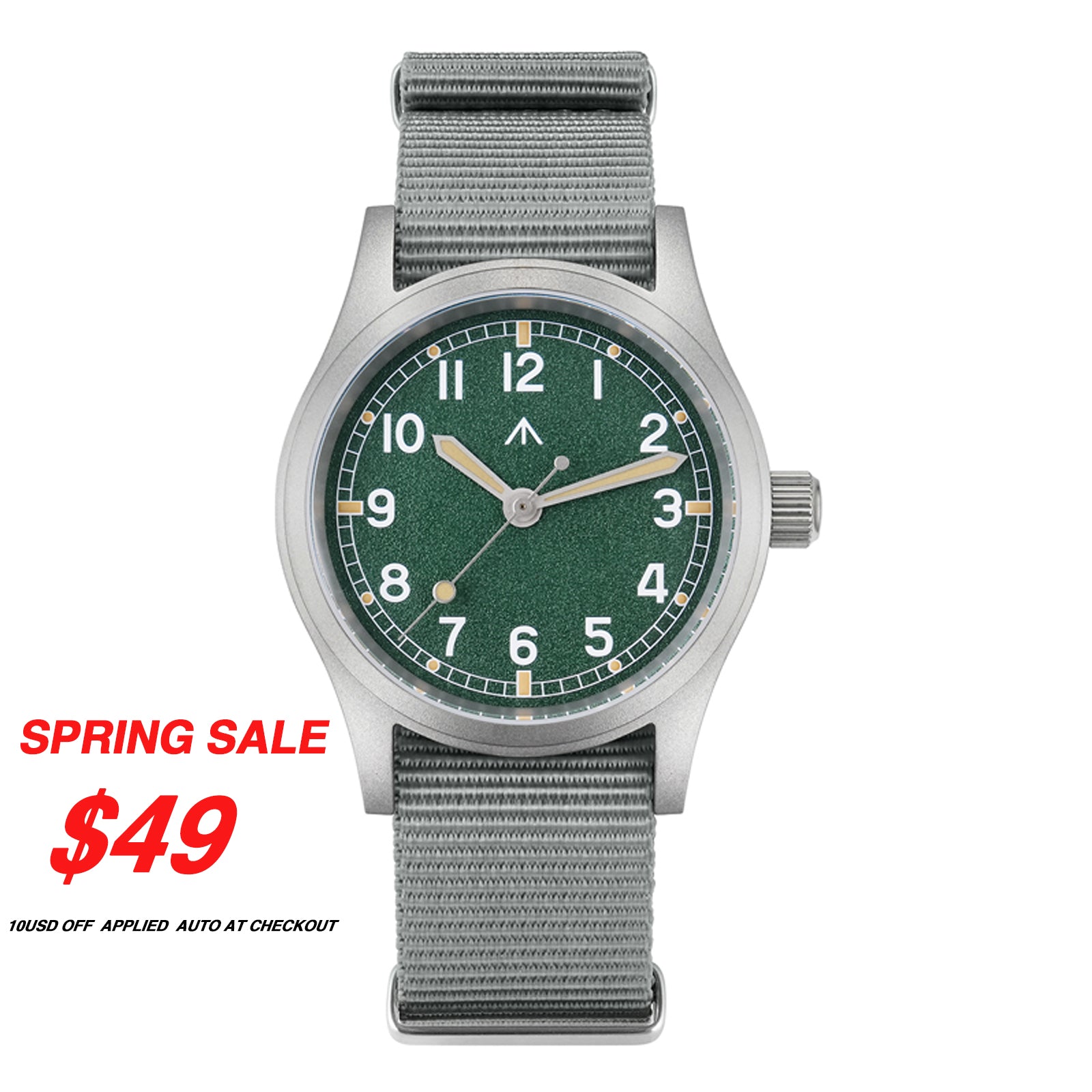 💥Spring Sale💥Militado 38mm Stainless Steel Military Watch ML12