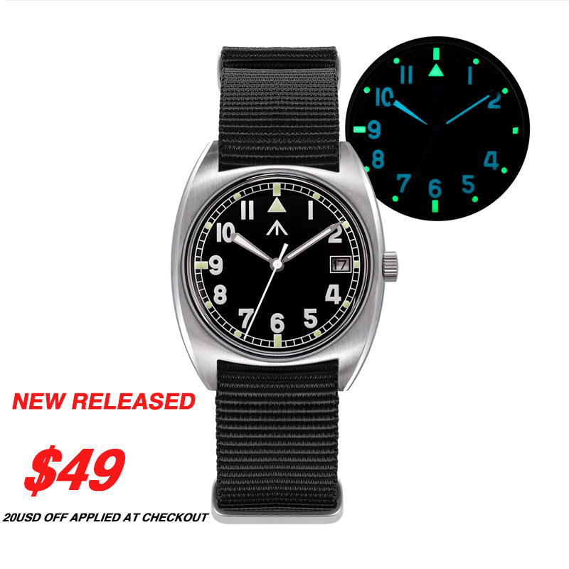 ★SuperOfertas ★Militado 38mm Reloj militar de campo con cristal de zafiro ML05