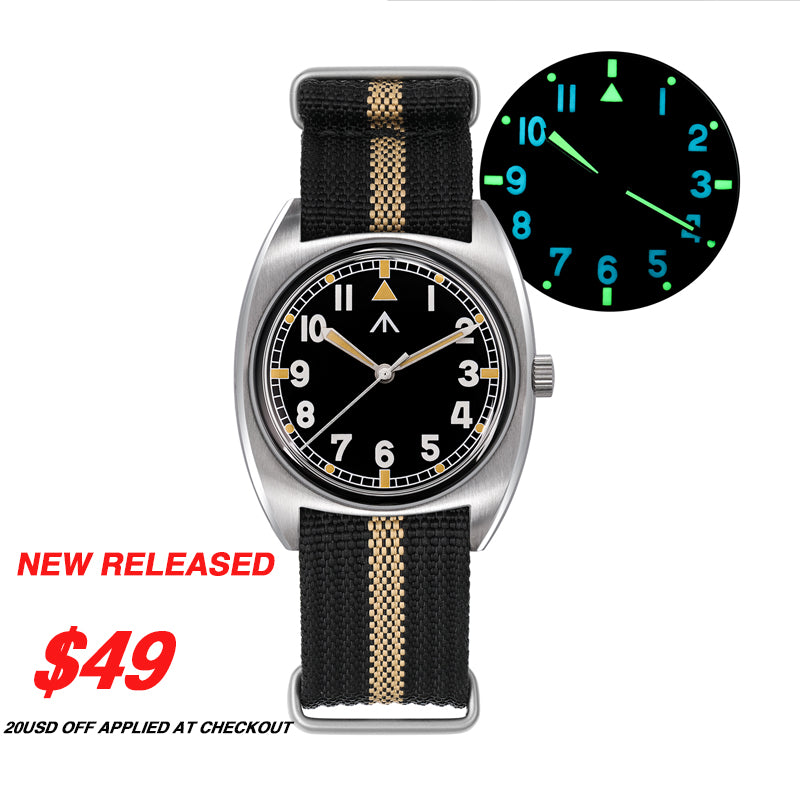 ★SuperOfertas ★Militado 38mm Reloj militar de campo con cristal de zafiro ML05