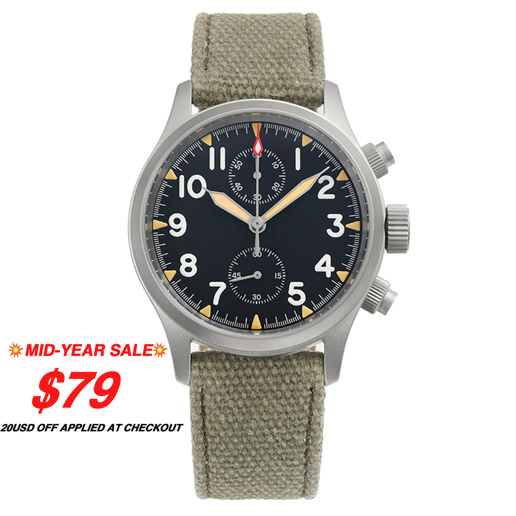 Militado Retro VK61 Quartz Chronograph Watch ML1868