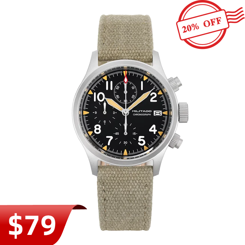 Militado 39mm Retro VK67 Quartz Chronograph Watch ML1868