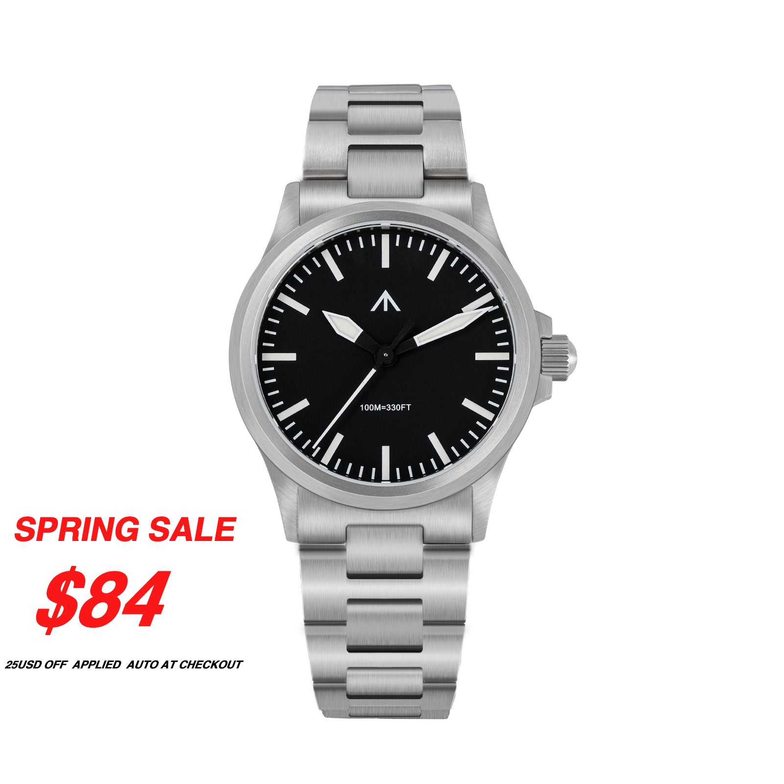 💥Spring Sale💥Militado 36mm Field Watch VH31 Sweeping Movt Men Watch ML18