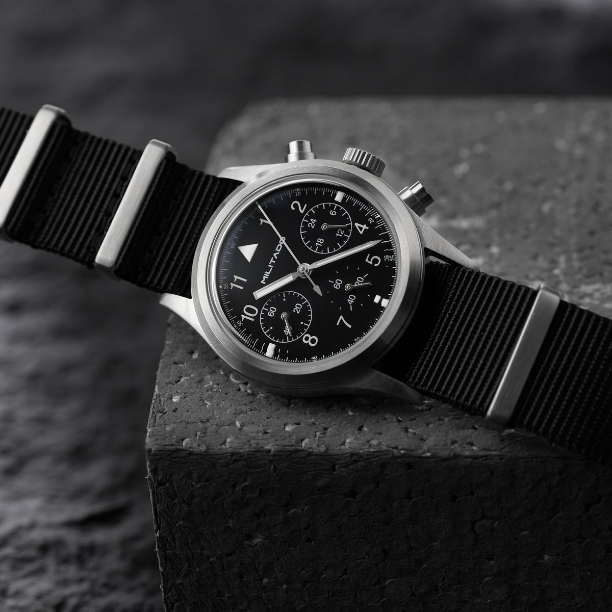 💥New Arrival💥Militado 36.5mm Chronograph Watch VK63 Vintage Military Watch ML26
