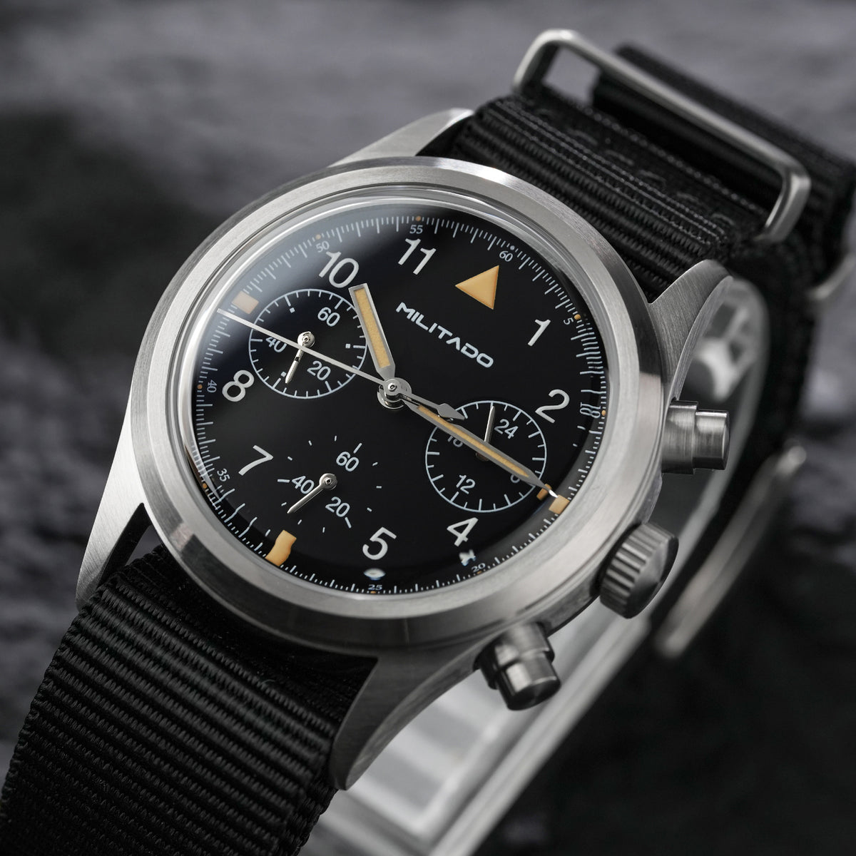 💥New Arrival💥Militado 36.5mm Chronograph Watch VK63 Vintage Military Watch ML26