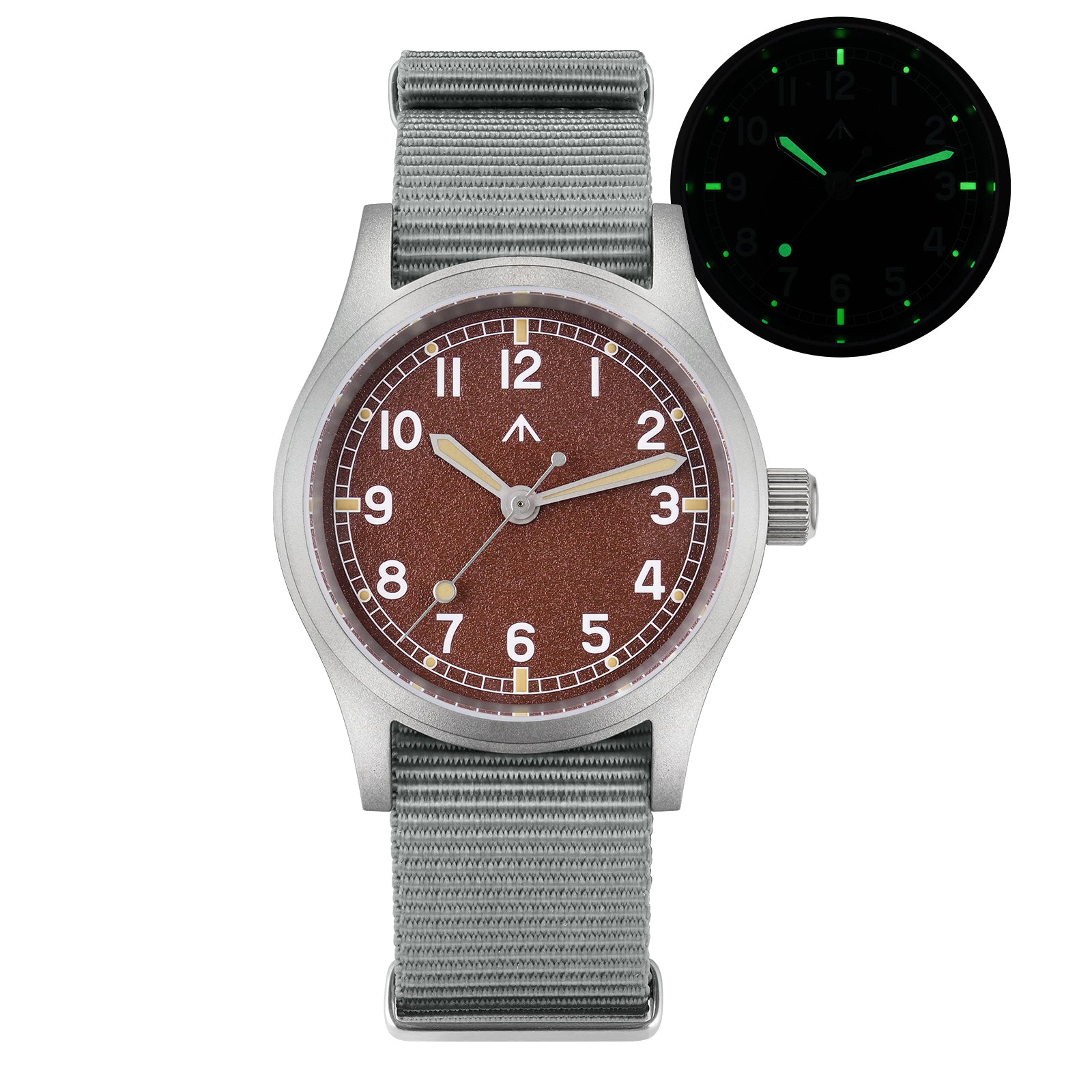 Militado Retro Military Watch 38mm Stainless Steel Watch ML12 Grained Dial