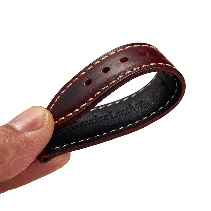 Vintage Oil Wax Leather Watch Strap Cowhide Watchband 18mm 19mm 20mm 21mm 22mm
