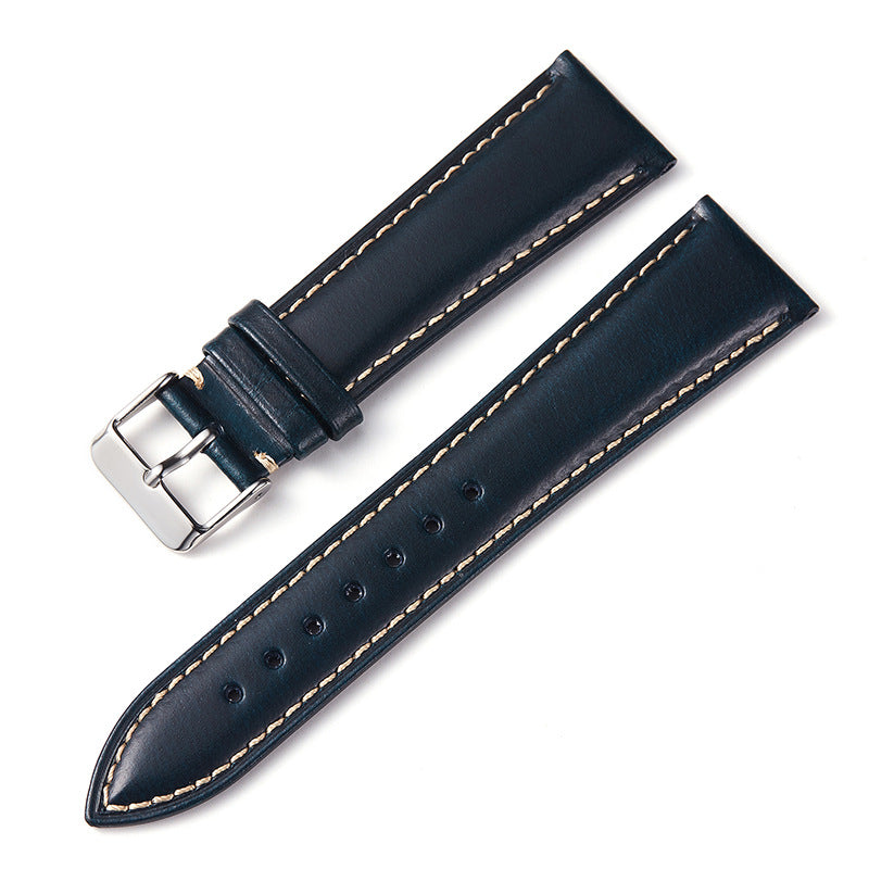 Vintage Oil Wax Leather Watch Strap Cowhide Watchband 18mm 19mm 20mm 21mm 22mm