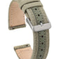 Leather Nylon Canvas Strap Watchband 20mm 22mm