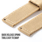 Leather Nylon Canvas Strap Watchband 20mm 22mm