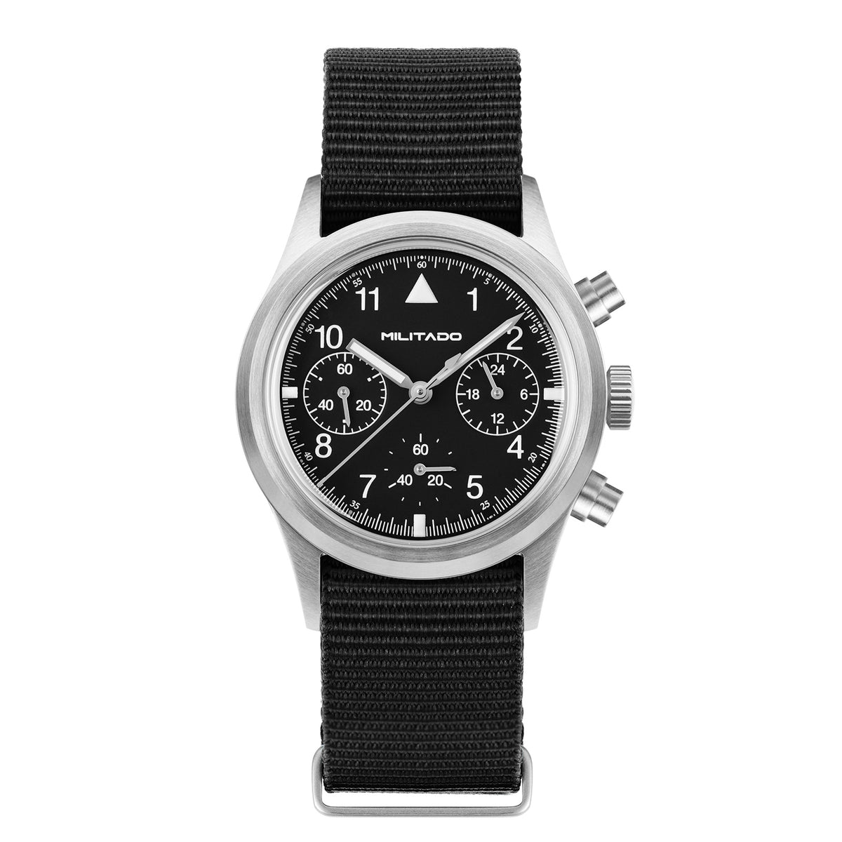 💥New Arrival💥Militado 36.5mm Chronograph Watch VK63 Vintage Military Watch ML26