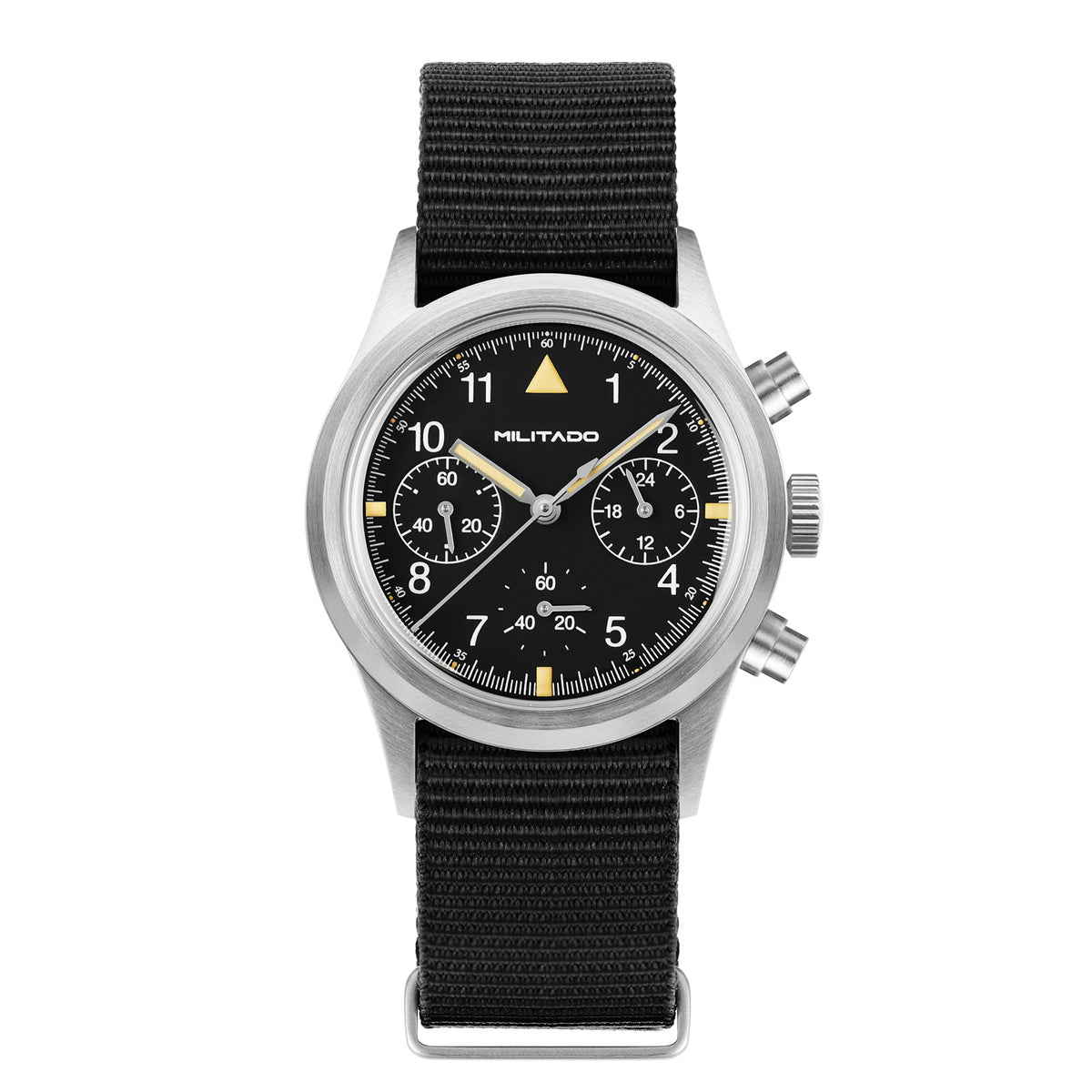 💥New Arrival💥Militado 36.5mm Chronograph Watch VK63 Vintage Military Watch ML26