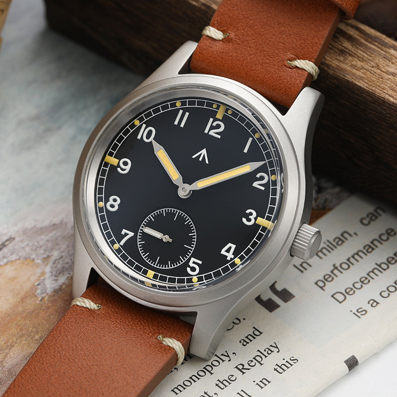 ★Black Friday★Militado 36mm D12 Quartz Field Watch - Pencil Hands