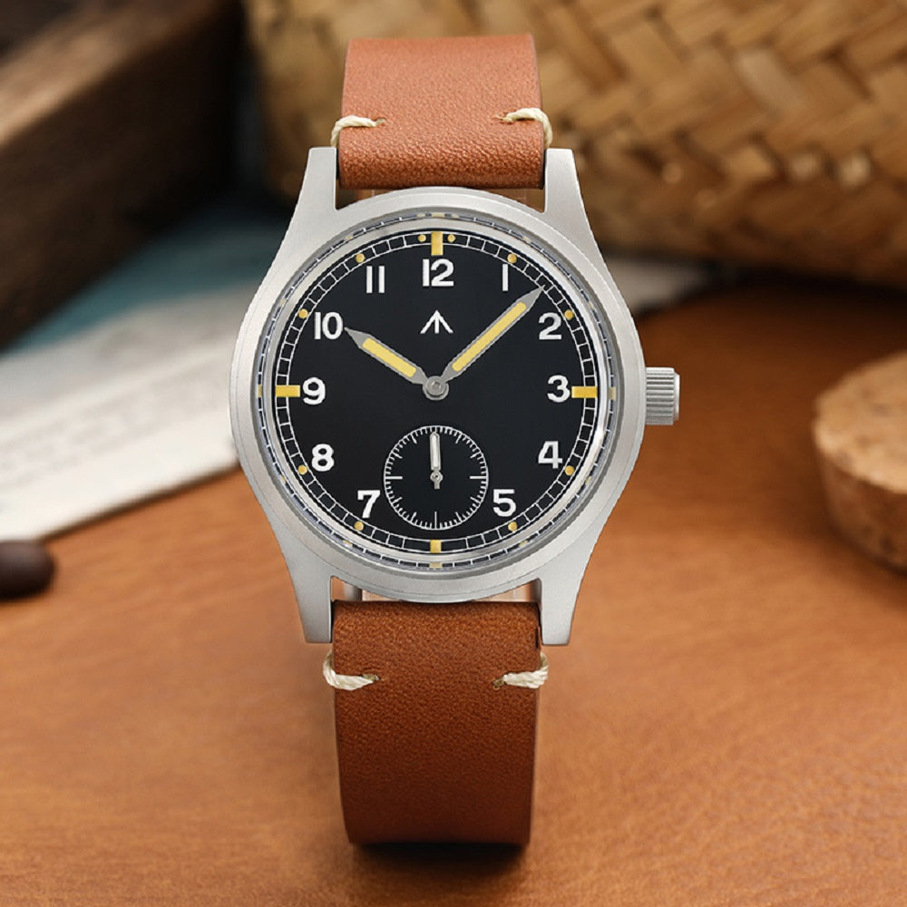 ★Black Friday★Militado 36mm D12 Quartz Field Watch - Pencil Hands