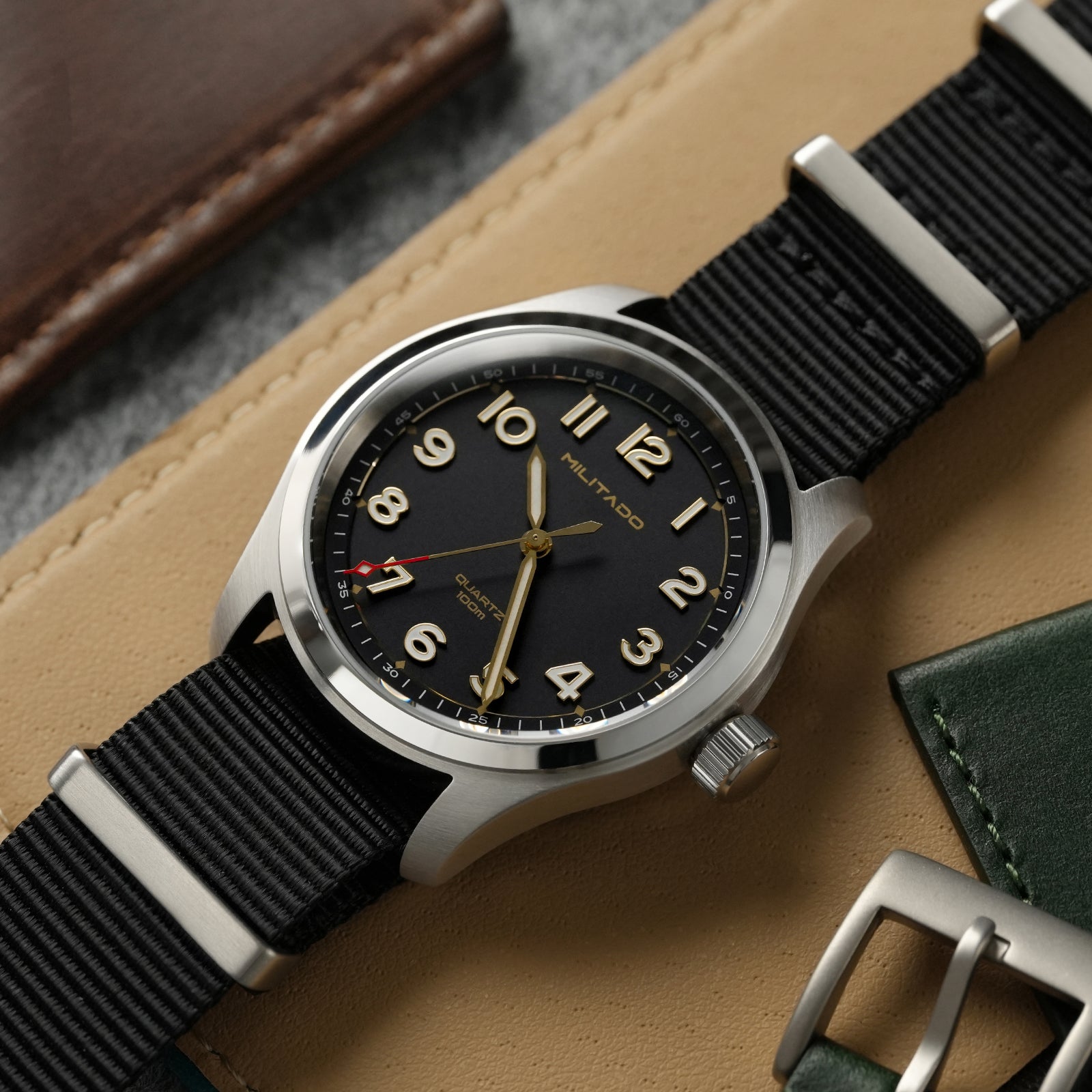💥New Released💥Militado 38mm Men Watch VH31 Quartz Watch ML08