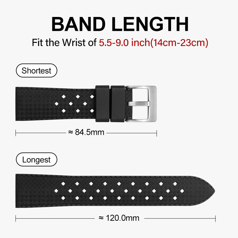 ★Special Offer★Tropic Soft Silicon Rubber Dive Watch Strap