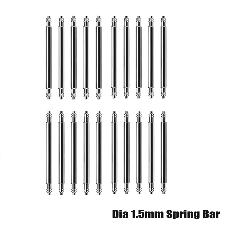 10PCS Dia 1.5mm Spring Bars for 18/20/22mm Watch Strap