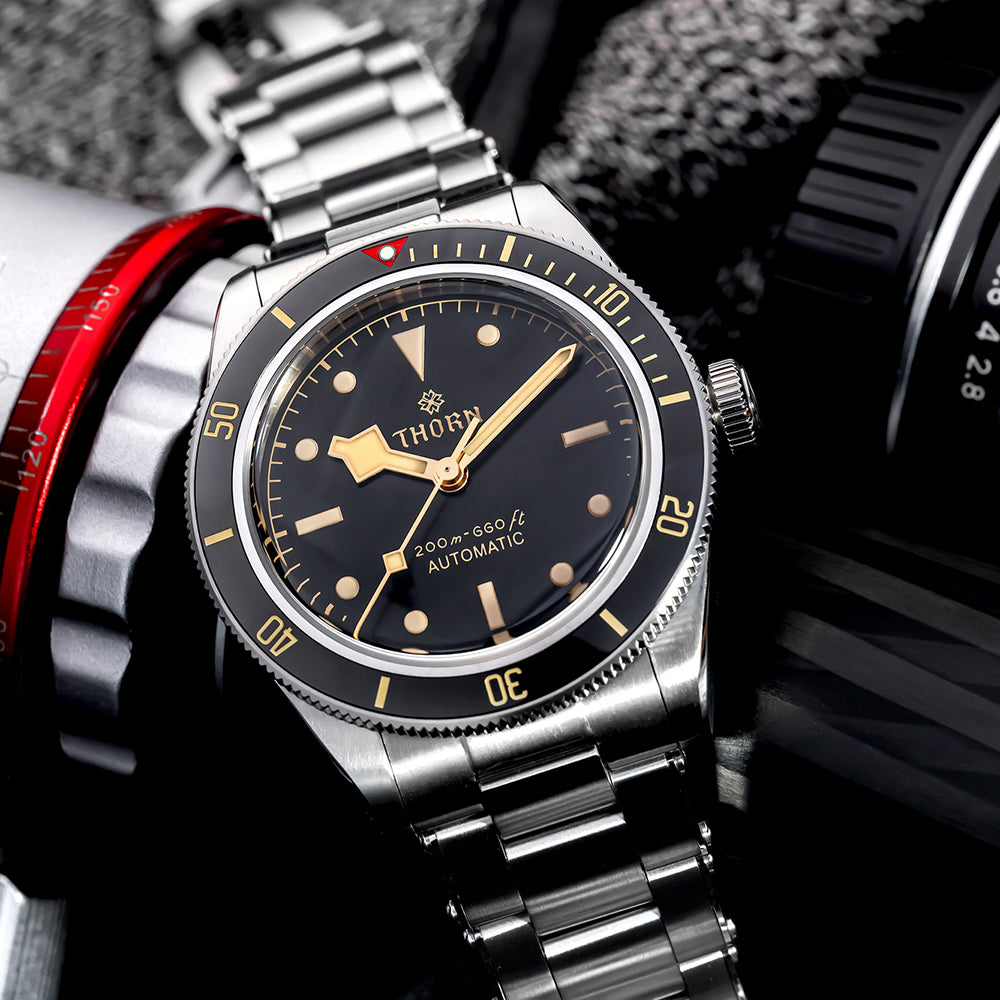 ★Black Friday★Thorn Retro BB58 Snowflake Hands Mechanical Watch