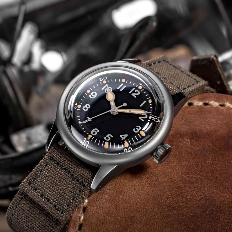 ★Black Friday★Thorn 36mm Titanium A11 Military Field Watch